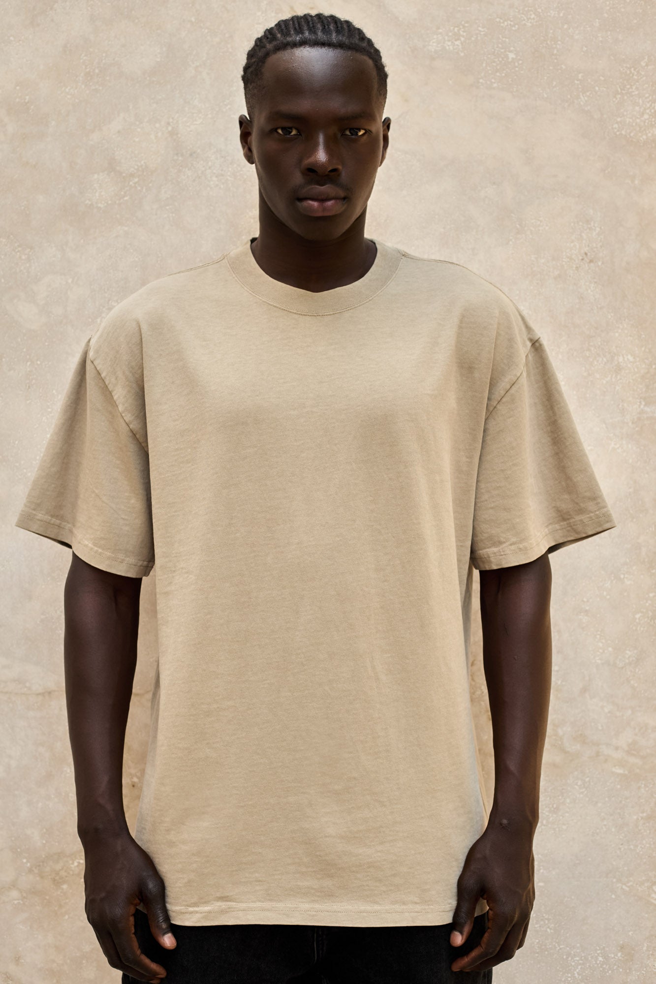 Heavy Faded Tee- Faded-Khaki