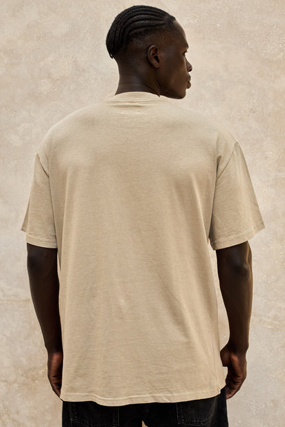 Heavy Faded Tee- Faded-Khaki