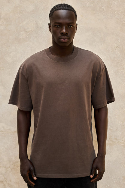 Heavy Faded Tee-Faded-Brown